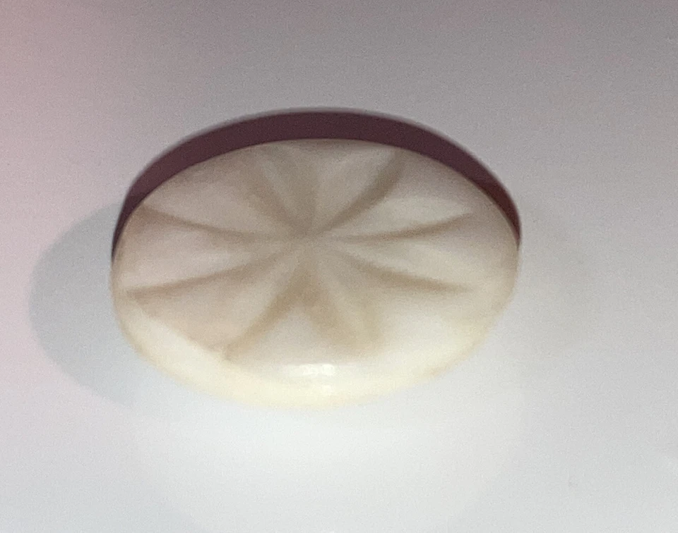 Vintage Shell Button Flower Carved Center Self Shank 5/8" - Image 3 of 4