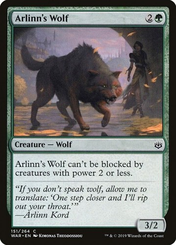 x1 Arlinn's Wolf War of the Spark MTG 151/264 COMMUN M/NM 1x