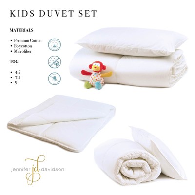 Top Quality Anti Allergenic Toddler Baby Cot Bed Duvet Quilt 4 5