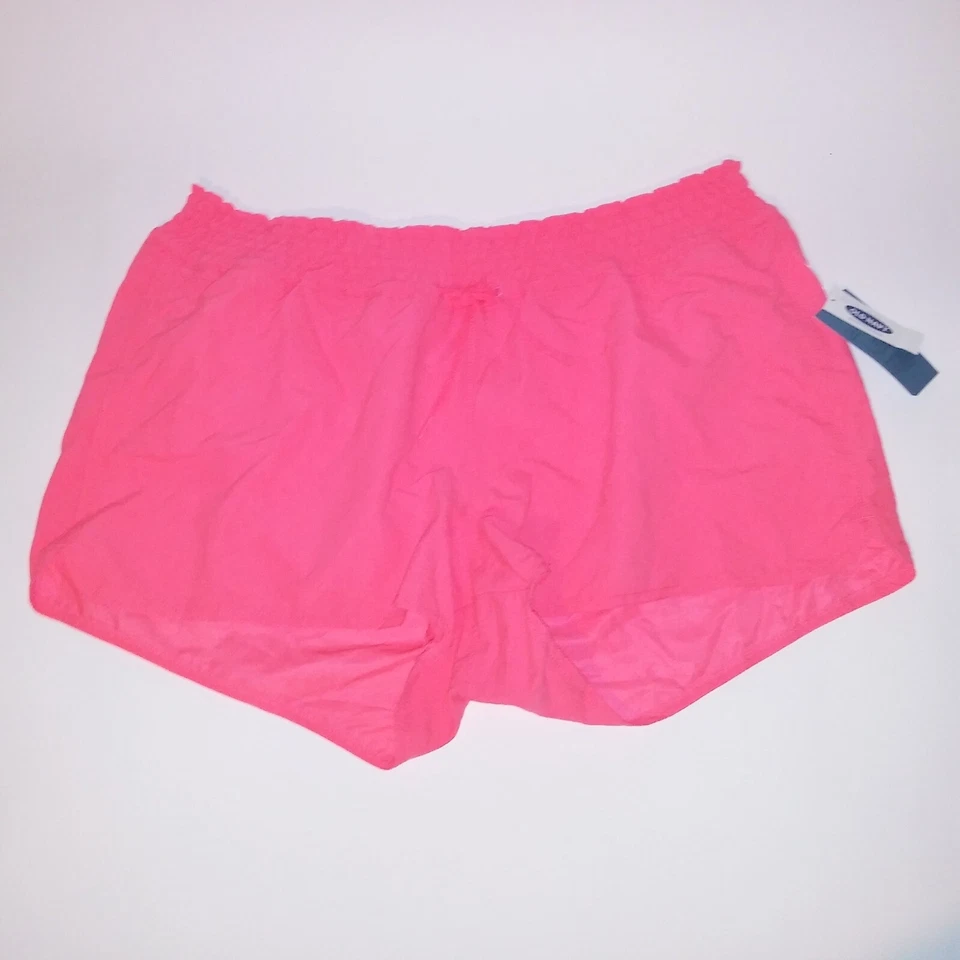 Pantalones Cortos de Natación Old Navy Cubre XL Naranja Neón Sólido Playa UPF 50 Cintura Elástica Foto 2 de 4