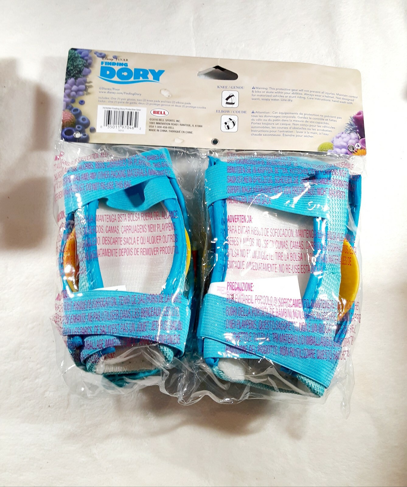 NEW Boys/Girls Kids Disney Finding Dory Bicycle Knee Pad, Elbow Pad, Glove Set