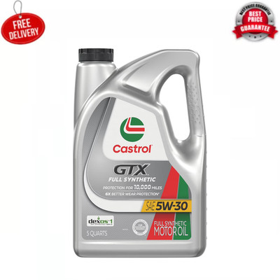 Castrol GTX Full Synthetic 5W-30 Motor Oil, 5 Quarts