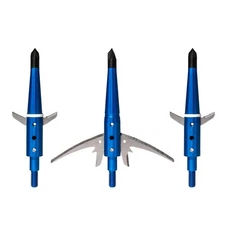 Swhacker Levi Morgan 2-Blade Broadhead 2.5" Blue, Blade Lock, Pack of 3