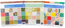 American Crafts Paper Pad 12"X12" -Assorted Styles - 3 Pack