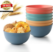 Unbreakable Wheat Straw Cereal Bowls, Microwave Dishwasher Safe Kitchen