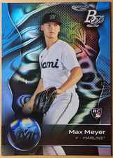 2023 Bowman Platinum Max Meyer #14 RC Miami Marlins Rookie Baseball Card MLB. rookie card picture