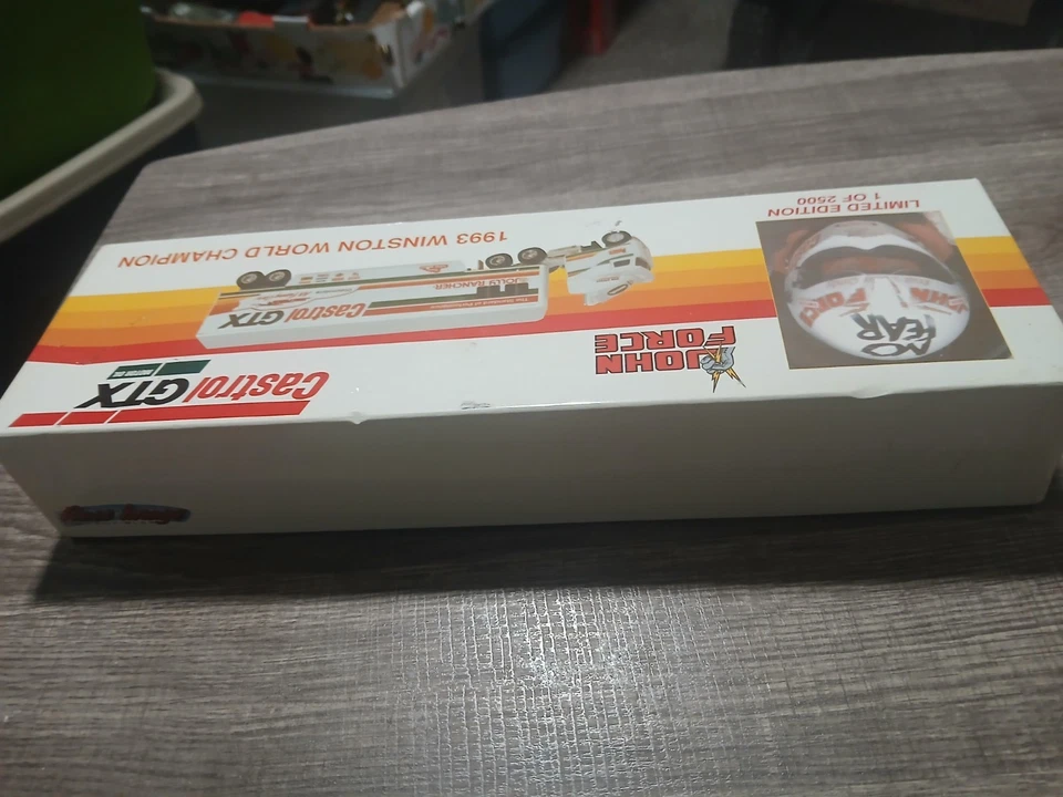 RARE NHRA 1/64 ERTL JOHN FORCE 1993 CASTROL HAULER COA - Image 3 of 4