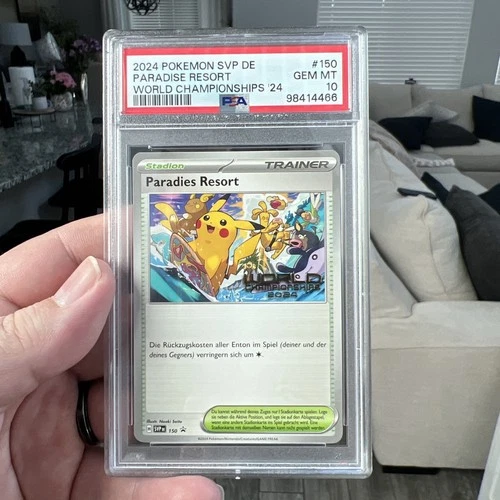 2024 POKEMON GERMAN SVP DE-SV BLACK STAR PROMO #150 PARADISE RESORT PSA 10