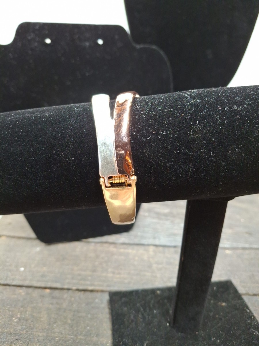 RLM Soho Studios Triple Tone Cuff Hinged Bracelet View 4
