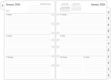 newestor 2026 Weekly & Monthly Planner Classic (Size 4) - 5.5”x8.5“, White 