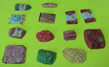 Vintage 1950s Celluloid Plastic Toy Play Food Lot Of 13 Pieces