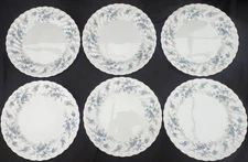 Myott Staffordshire Forget Me Not Dinner Plates Set Of 6 Some Crazing