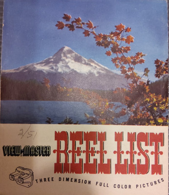 VIEW MASTER REEL LIST - FEBRUARY 1951 - USED - COMPLETE YOUR SET