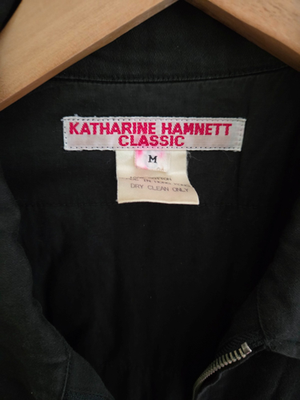 Killer Vintage 1990's Katharine Hamnett Classic Black Cotton