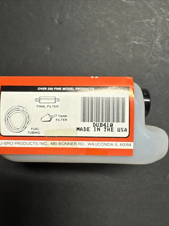 DU-BRO - No. 410 -Square Fuel Tank - 10 Oz - NEW - Image 2 of 3