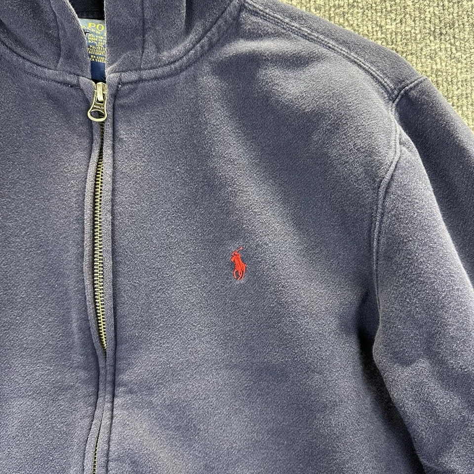 Polo Ralph Lauren Zip-Up Hoodie Boys Youth XL (18/20) Navy Blue Jacket Red Pony - Image 3 of 4