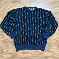 Vintage Retro 1980s 90s Crewneck Knit Sweater Youth Large 14/16