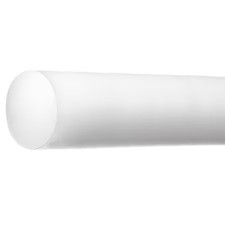 White Uhmw-Pe Rod Stock 1 Ft. L, 3" Dia., Bulk-Pr-Uhmw-107