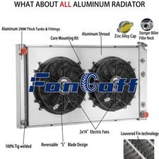 3 Rows Radiator Shroud Fan Fit 1989-91 Chevy Gmc V2500 V3500 R2500 R3500 7.4l-v8