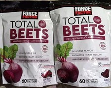 2 FORCE FACTOR TOTAL BEETS HEALTHY ENERGY ANTIOXIDANTS SUPPLEMENT 60 SOFTCHEW X2