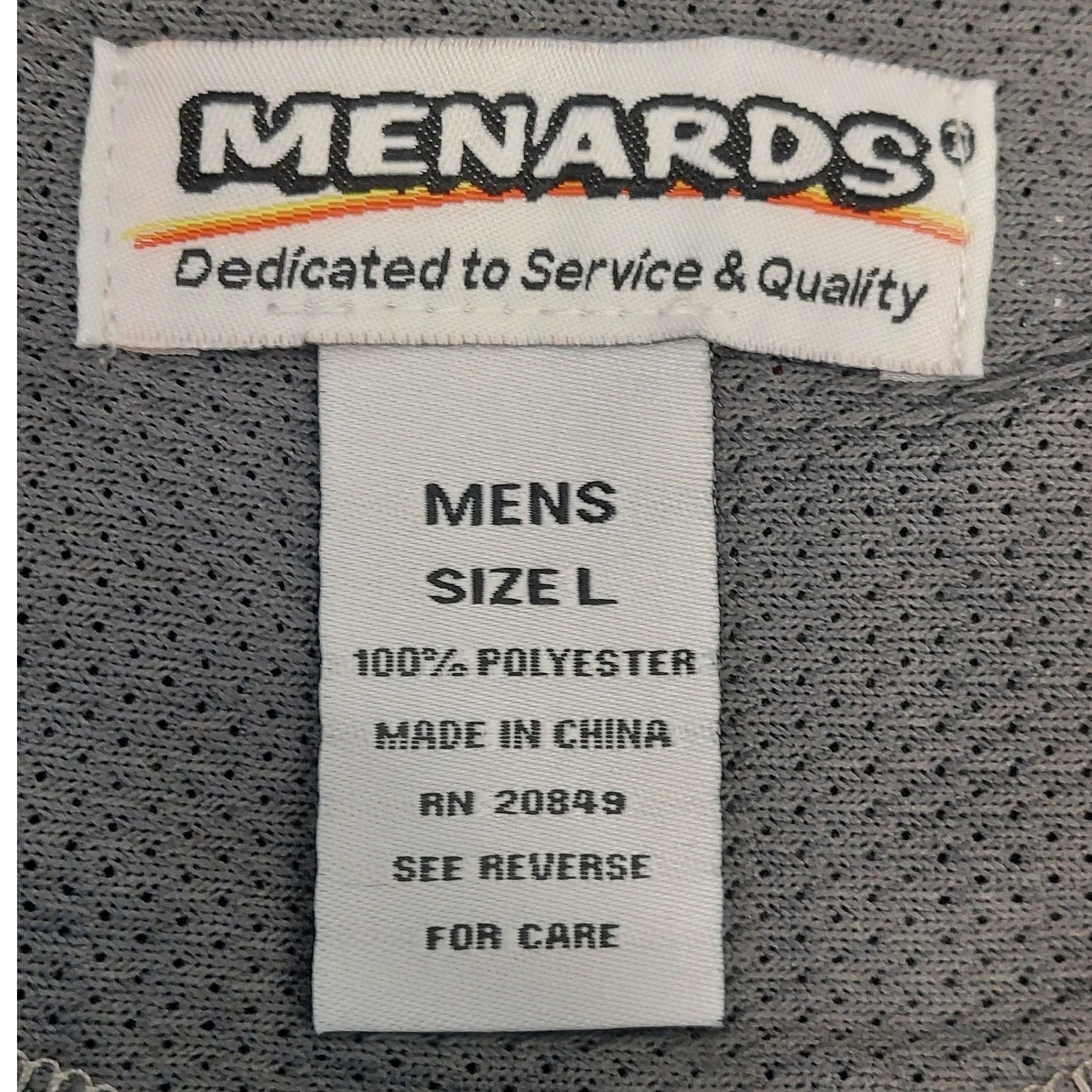 Menards Mens Softshell Jacket Blue Gray Full Zip Fleece Lined Size Large image 7