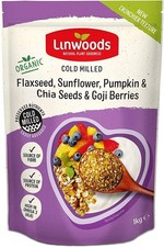 Linwoods Milled Flax, Sunflower, Pumpkin, Chia Seeds and Goji Berries 1KG, High 21.17 per kilo