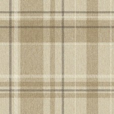 M1868 Crown Harris Check Wallpaper Beige Tweed Herringbone Fabric Effect Roll