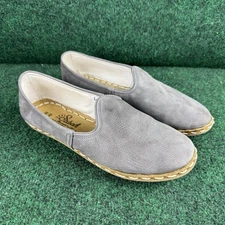 Sabah Felli Gray Leather Slip-On Shoes Women’s 40 (8 US) Handmade in Turkey