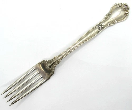 STERLING SILVER GORHAM CHANTILLY FORK 7-1/2'' LION-ANCHOR-G MARK FLATWARE "R"