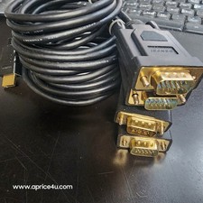 Lot of 4 BLACK 6ft HDMI to VGA Cable