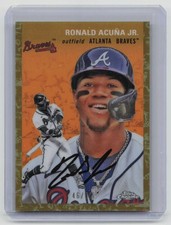 2023 Topps Chrome Platinum Toile Gold Refractor Ronald Acuna Jr #198 46/50