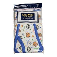 Vintage OshKosh B  Gosh Boys Briefs Underwear Size 5 Sports Print Balls Cotton