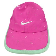 Nike Featherlight Dri-Fit Toddler Baseball Cap Pink Swoosh Print Adjustable