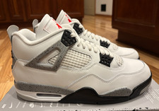 Nike Air Jordan 4 Retro White Cement Summit White Fire Red FV5029 100 Size 10.5