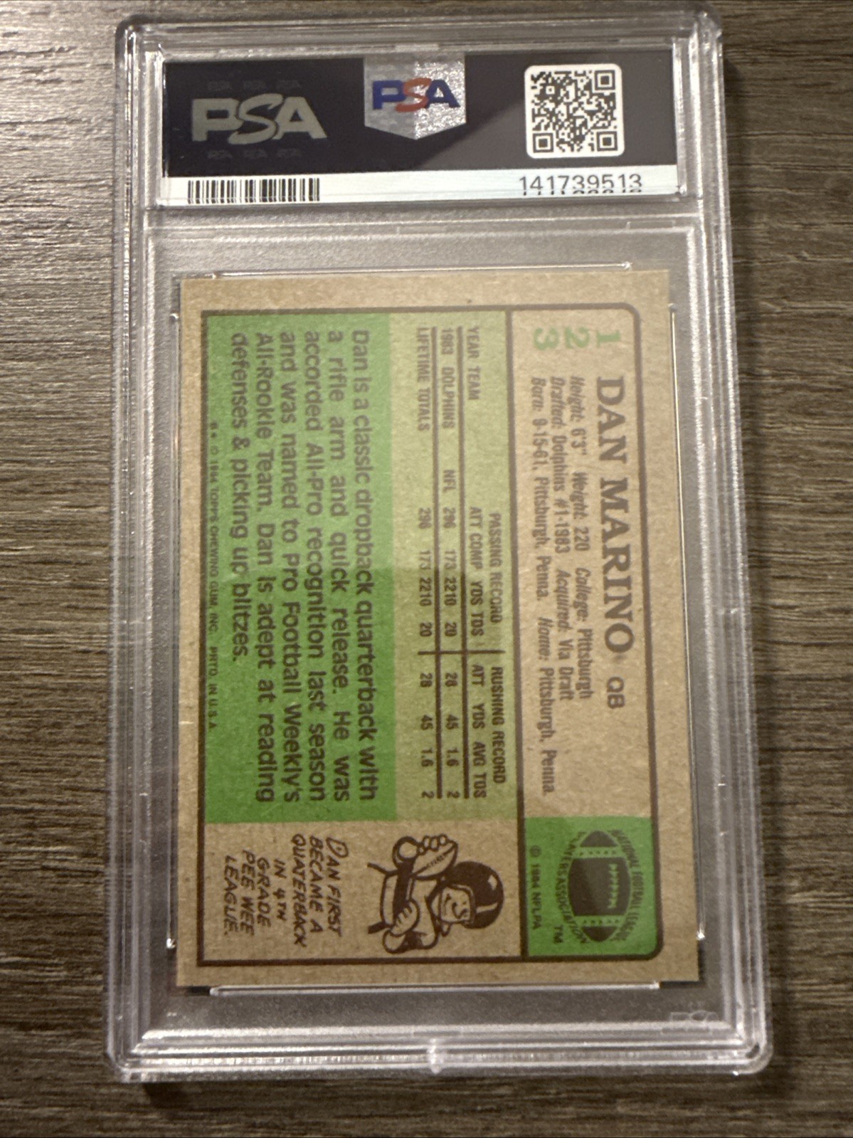 1984 Topps - Dan Marino #123 (RC) view 2