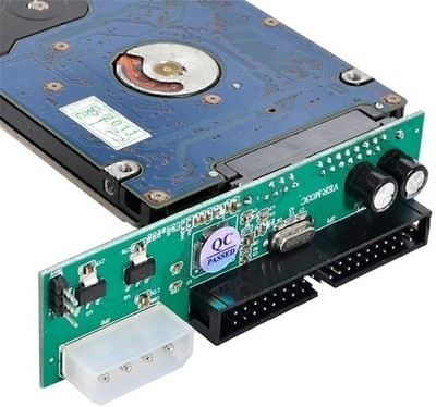 PATA IDE to Serial ATA SATA Adapter Converter Card Fit 3.5/2.5 HDD DVD 7+15 Pin