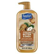 Suave Essentials Gentle Body Wash, Cocoa Butter & Shea, 30 oz 0.25 per gallon