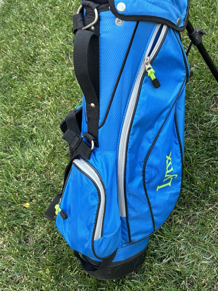 Lynx LX Jr Blue Kids Junior 4 Pc Golf Club Set Youth Right Handed w/ Stand Bag - Image 4 of 4