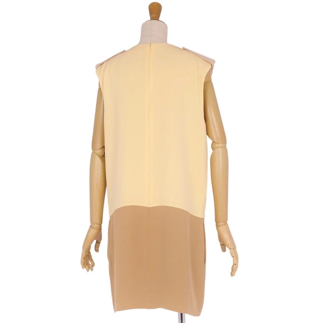 Abito Celine blusa periodo Phoebe senza maniche tinta unita bicolore top usato0