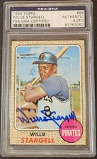WILLIE STARGELL #86 1968 Topps Baseball PSA/DNA AUTO AUTHENTIC PIRATES