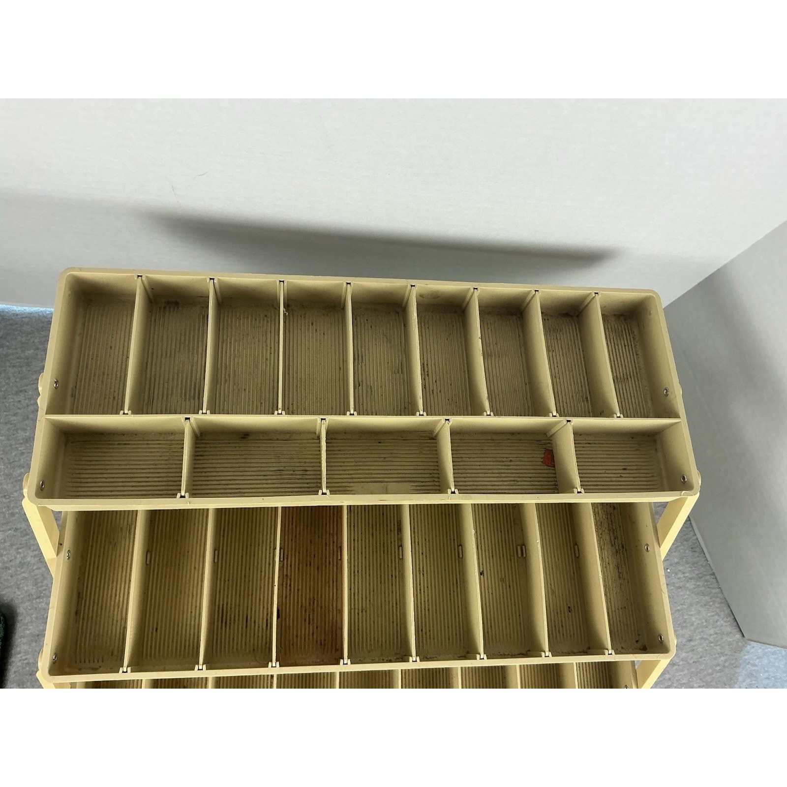 Vintage Plano 6300 Green Tan 3 Tray Tackle Box USA Made Storage Organizer