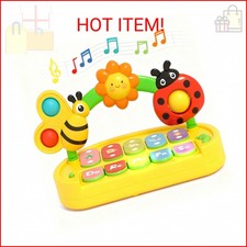 Baby Piano Toys 6-12 Months Light Up Music Keyboard 6 9 12 18 Month Old Baby Toy