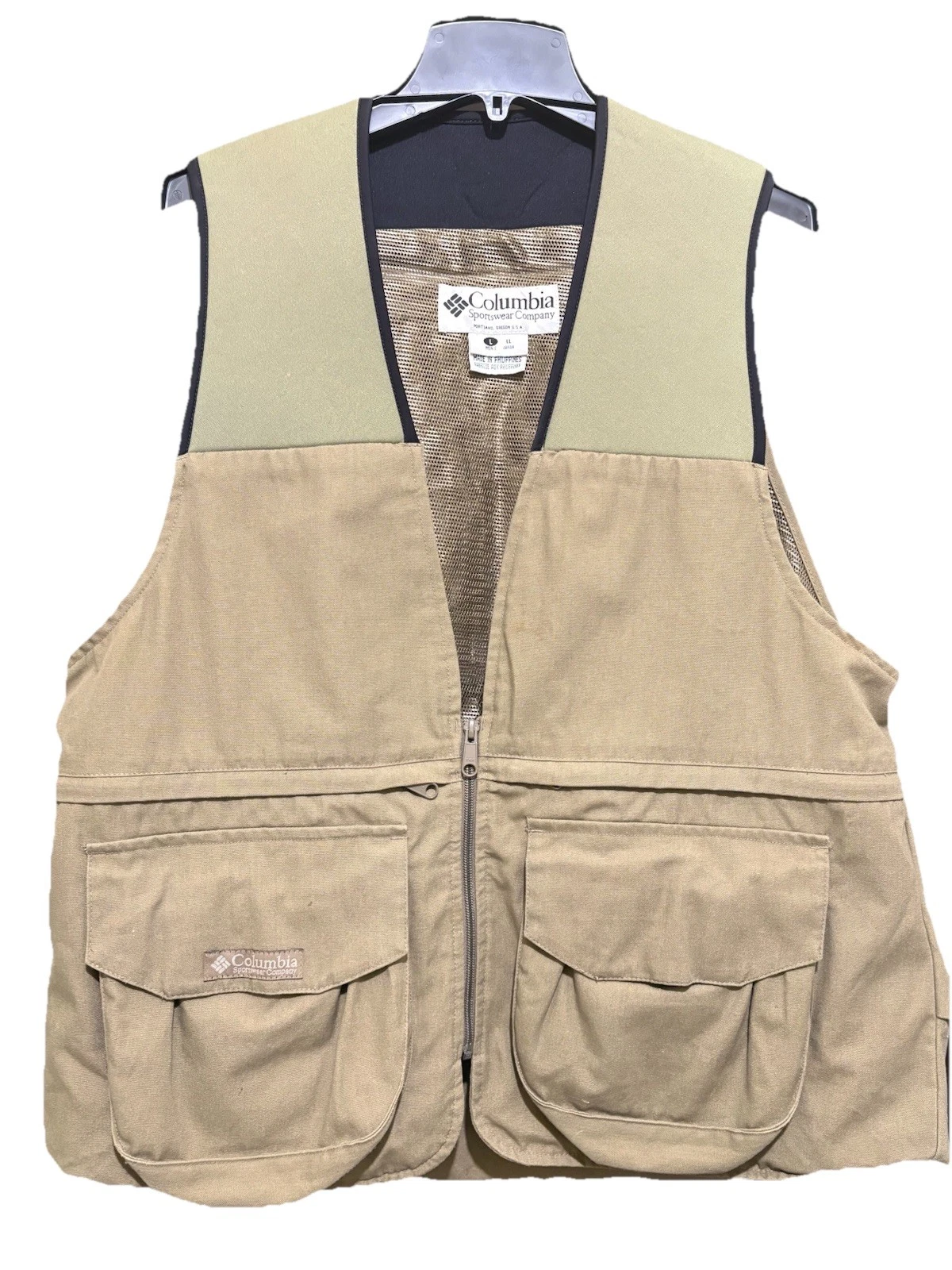 Columbia Sportswear Company Vintage Hunting Or Fly Fishing Vest L Green