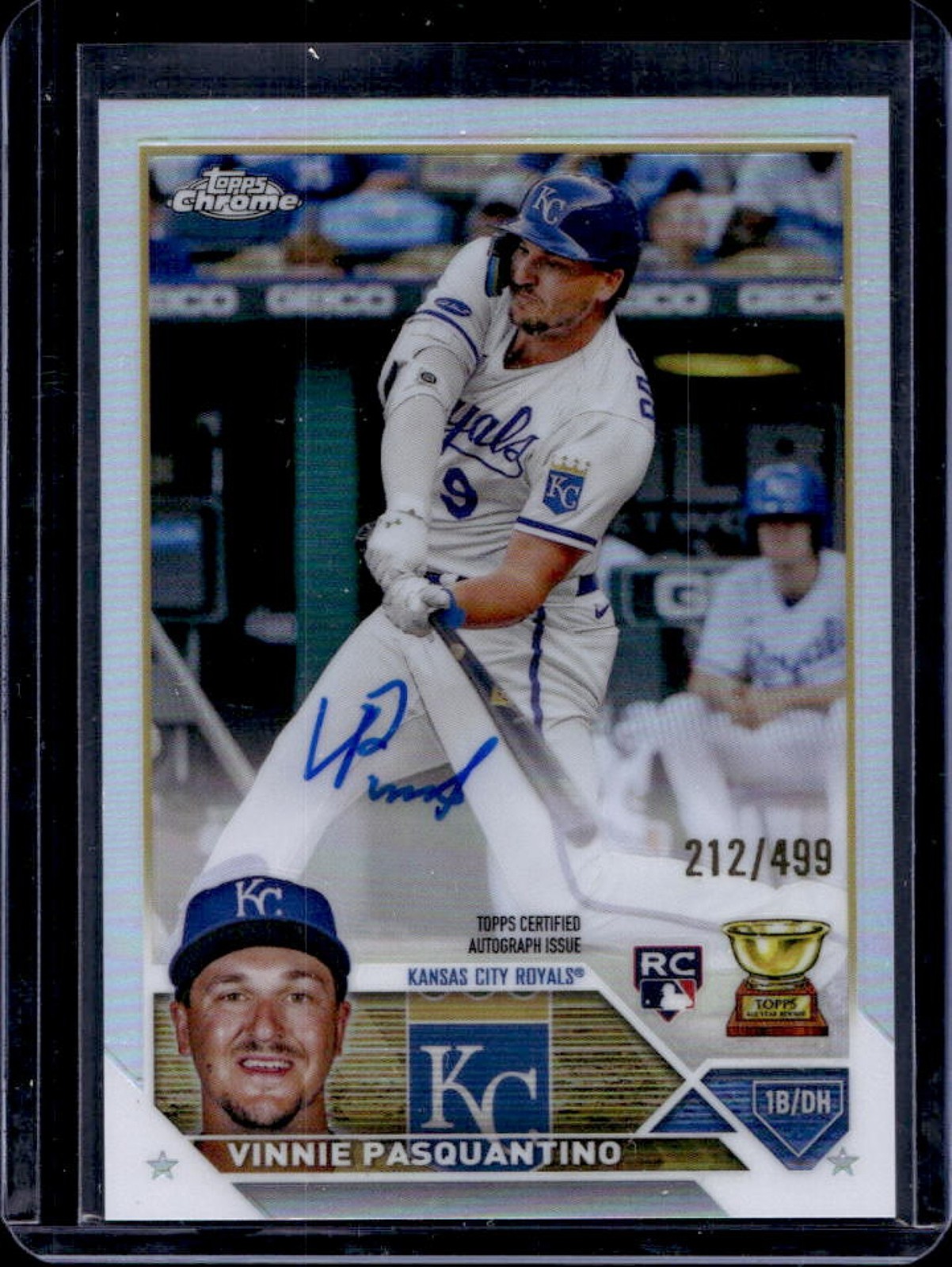 2023 Topps Chrome Vinnie Pasquantino Rookie Auto RC Refractor #212/499 Royals