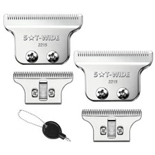 2 Pack Replacement T-Blade - Wahl 5 Star Detailer Li Trimmer 8081/8171, Silver