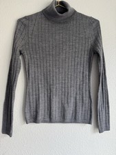 BANANA REPUBLIC Women  s 100 Extra Fine Merino Wool Turtleneck Ribbed Sweater XS
