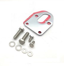 Fuel Pump Mounting Plate Sb Chevy Mechanical Sbc Stainless Bolts Kit Chrome