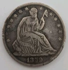 1859-O Seated Liberty Silver Half Dollar 50C - New Orleans Mint
