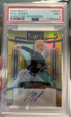 2024 Paul Skenes Rookie Signature Gold Prizm Auto 7/10 PSA 9 Authenticated