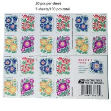 2022 Mountain Flora Scott 5676-79 Forever First Class Postage Stamps - 100 pcs